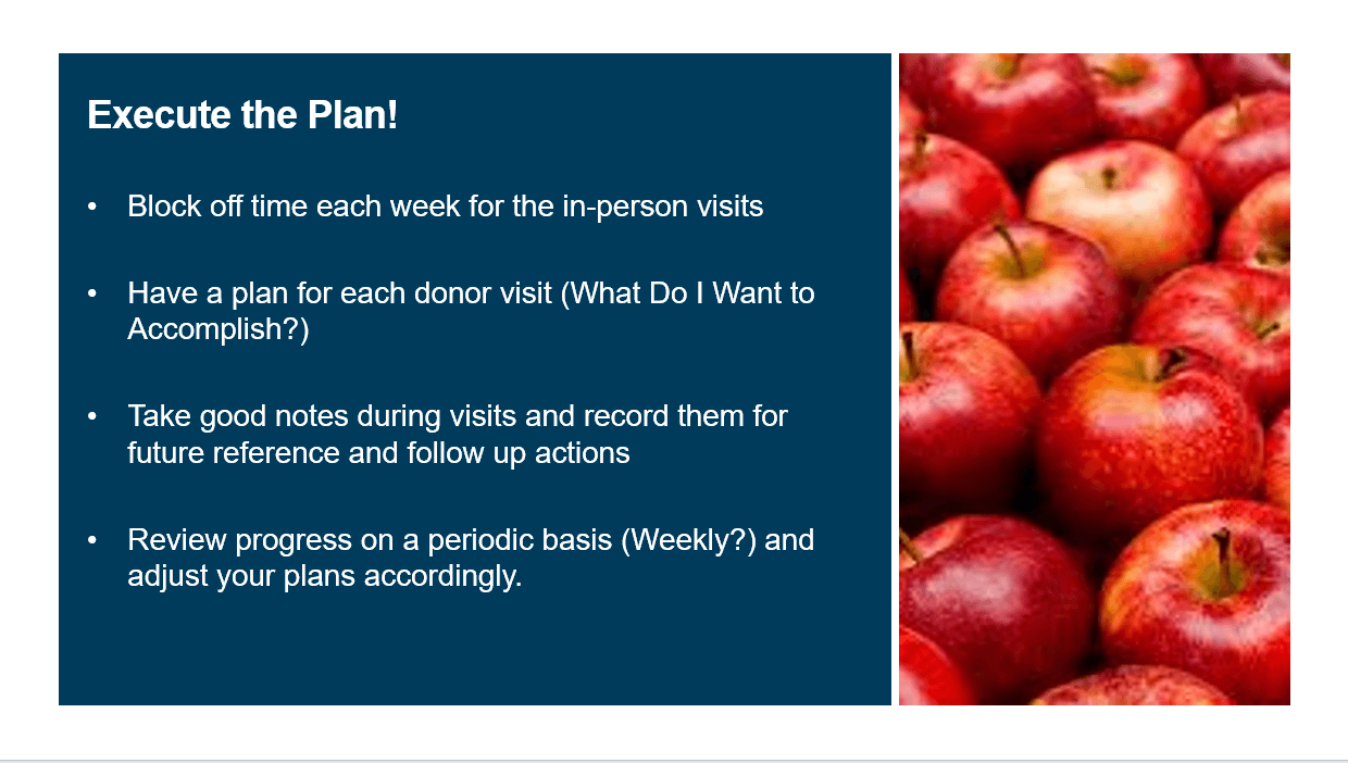Food Sourcing: Creating and Tracking a Donor Stewardship Plan
