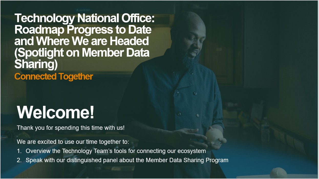 Technology National Office Roadmap Update: Progress to Date and Where We are Headed, Spotlight Member Data Sharing