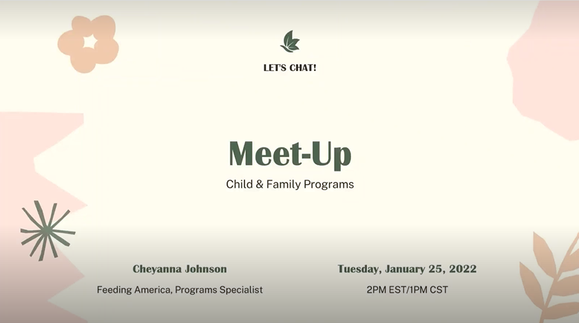Child & Family Programs: Meet Up