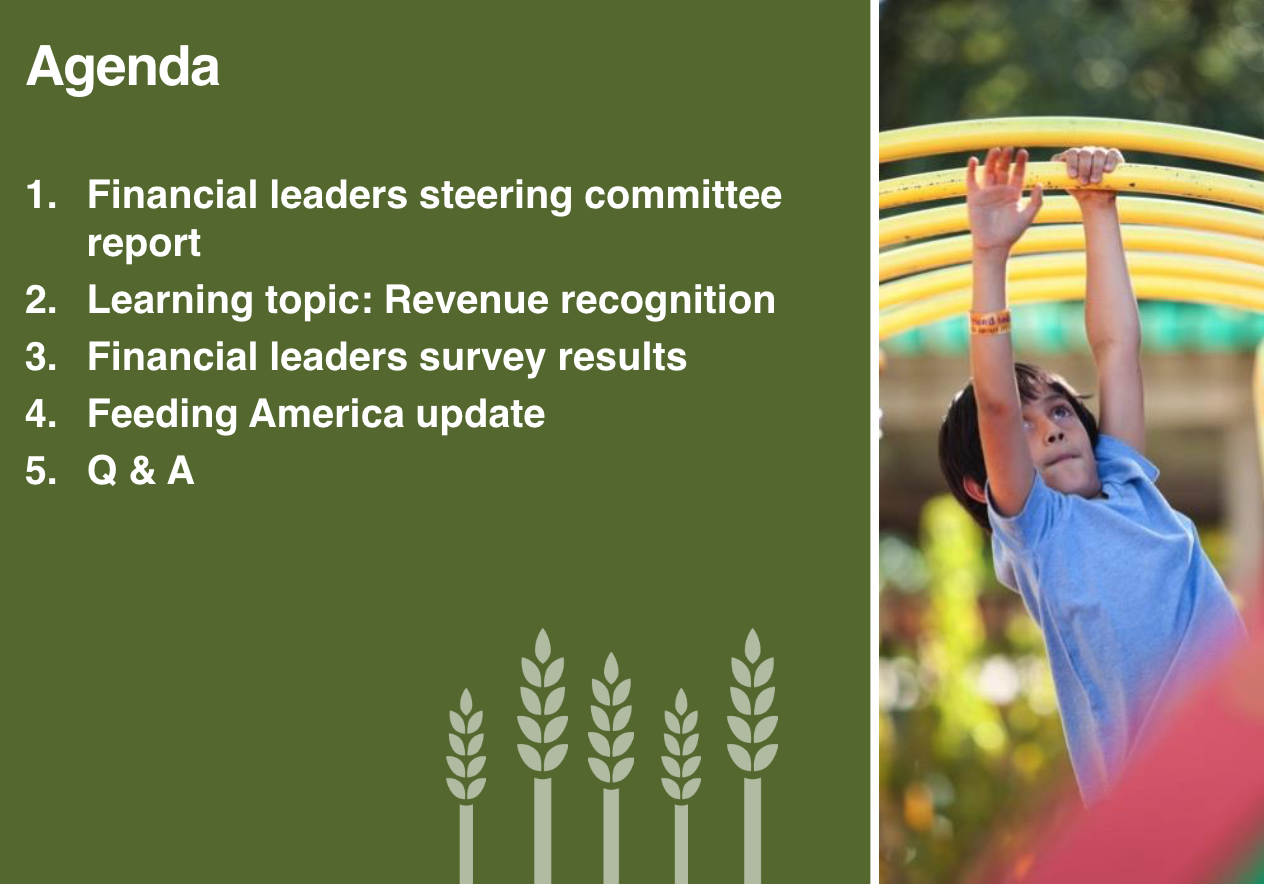 Financial Leaders: Steering Committee Report and Revenue Recognition