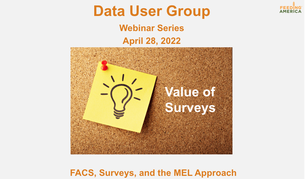 Data User Group: Surveys