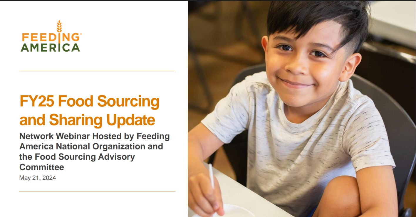 FY25 Feeding America Food Sourcing and Sharing Update