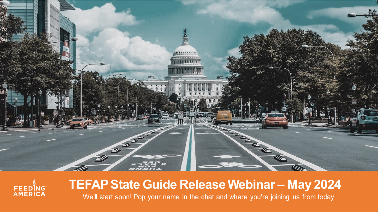 TEFAP State Guide Release Webinar